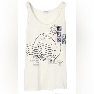 CARVEN Habutai Stamp Print Tank. Size Small.
